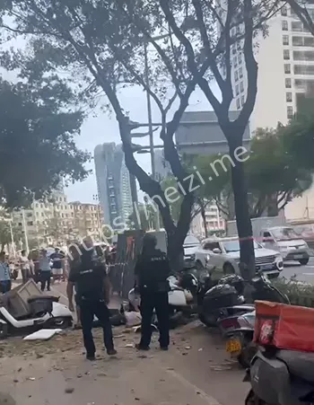 酒店装修推车坠落