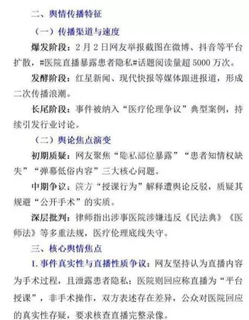 女子妇科手术直播事故