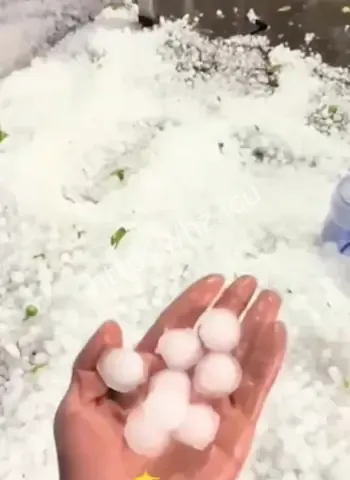 连遭两天特大冰雹暴击