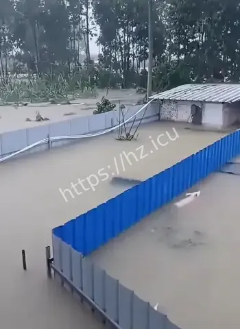 横州六蓝水库溃坝惨状